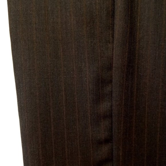 Banana Republic Trousers Dress Pants 35 x 31 Black/Faint stripe Wool Blend VGC - Picture 7 of 12
